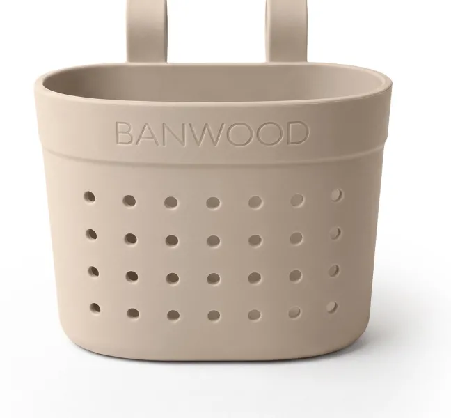 BANWOOD Pin & Ride Kinder-Lenkerkorb Sand (für Laufrad, Roller & Fahrrad)