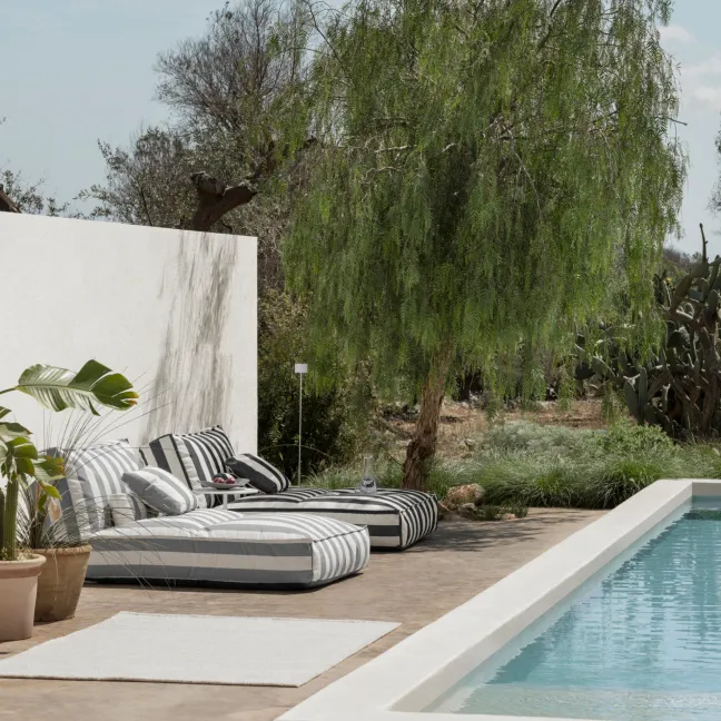 Blomus Outdoor-Bett STAY 120x190 cm Lily White/Black