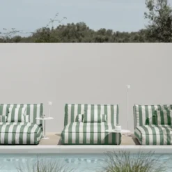 Blomus Outdoor-Bett STAY 120x190 cm Lily White/Duck Green