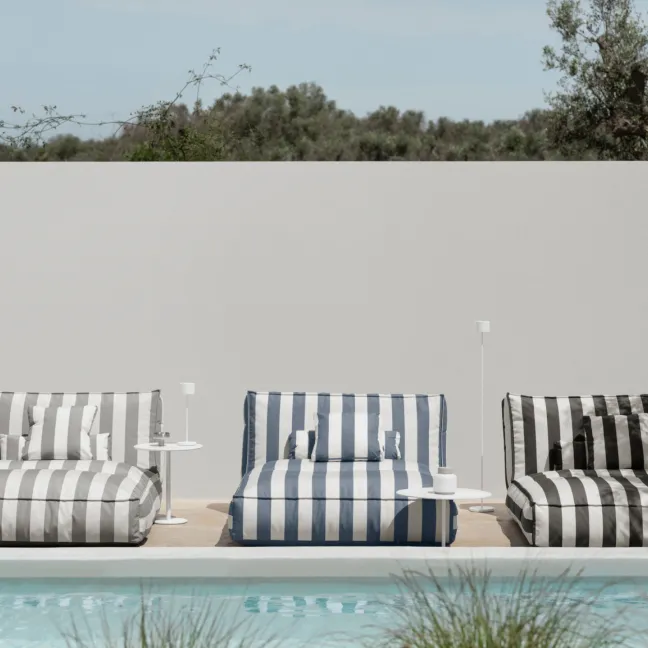 Blomus Outdoor-Bett STAY 120x190 cm Lily White/Key Largo