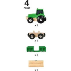 Brio Traktor mit Holz-Anhänger 33799