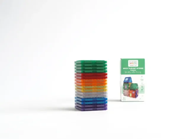 Cleverclixx® Magentbausteine Brick Tiles Pack Intense 16 Teile