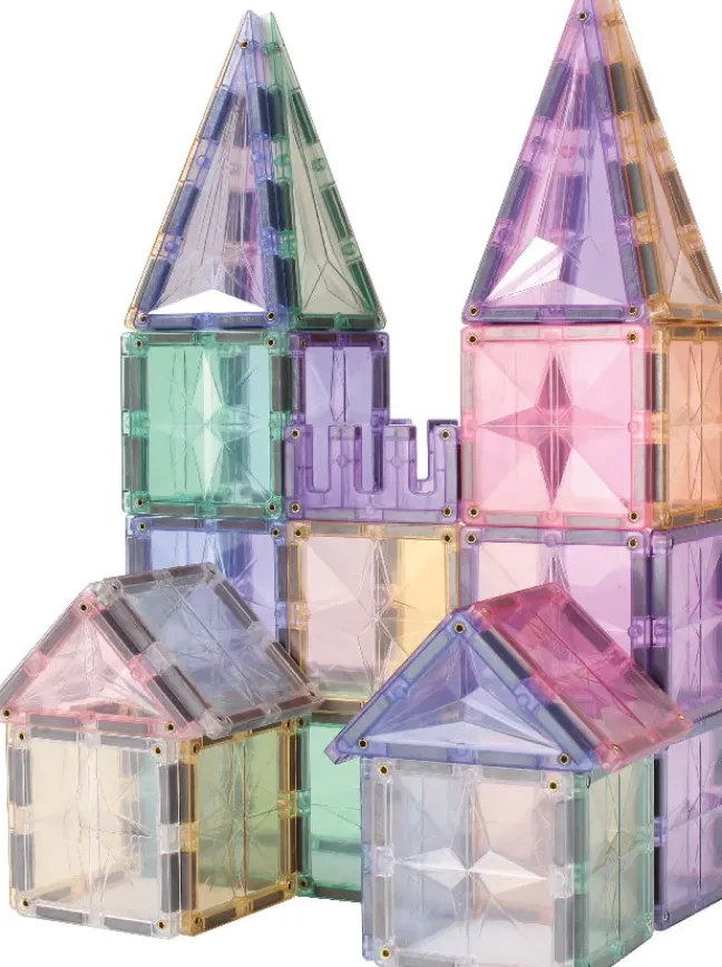 Cleverclixx® Magentbausteine Großer Kreativ-Bausatz Pastell 125 Teile