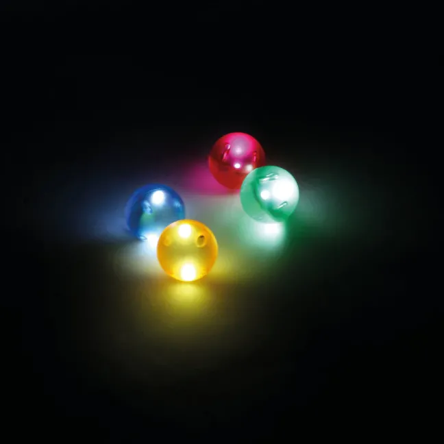 Cleverclixx® Magentbausteine Kugelbahn Lichteffekt-Kugel-Set 4 Teile