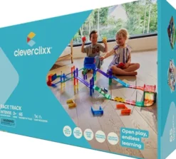 Cleverclixx® Magentbausteine Race Track Autobahn-Bausatz Intense 65 Teile