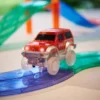 Cleverclixx® Magentbausteine Race Track Car Rennbahnauto rot