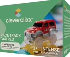 Cleverclixx® Magentbausteine Race Track Car Rennbahnauto rot