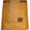 Crafted Lederschürze Vintage Apron kurz beige
