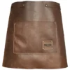 Crafted Lederschürze Vintage Apron kurz braun