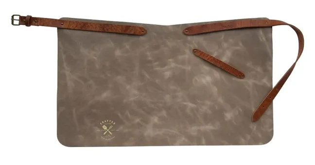 Crafted Lederschürze Vintage Apron kurz grau 100212 Sale