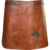Crafted Lederschürze Vintage Apron kurz hellbraun