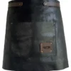 Crafted Lederschürze Vintage Apron kurz schwarz
