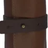 Crafted Messerrolle aus Leder für 4 Steakmesser hellbraun