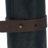 Crafted Messerrolle aus Leder für 4 Steakmesser schwarz