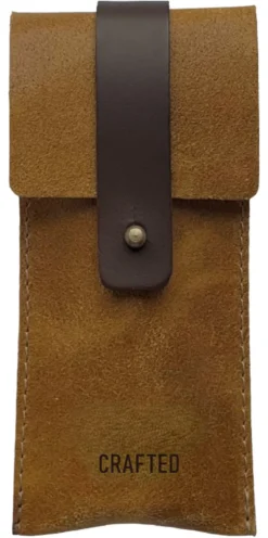 Crafted Taschenmesser Tasche aus Leder beige