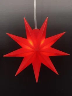DecoTrend Sterntaler Fensterstern 9 Zacker Ø11,5cm Batterie Indoor rot