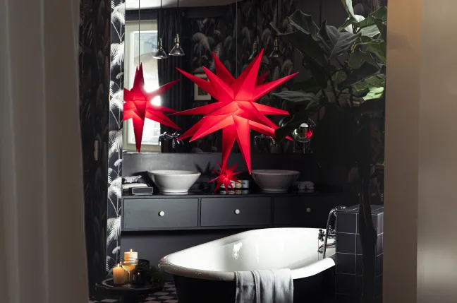 DecoTrend Sterntaler Kleiner Stern Ø25cm Batterie Outdoor rot