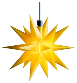 DecoTrend Sterntaler Mini-Stern Ø12cm Batterie Outdoor gelb