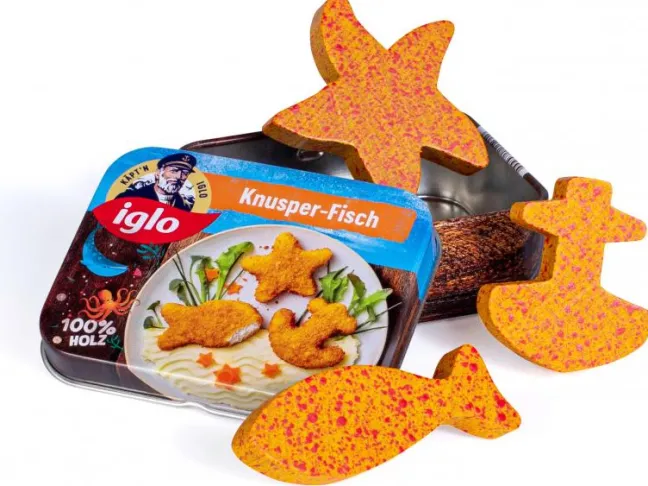 Erzi Kaufladenzubehör Knusperfisch von Iglo in der Dose 18455