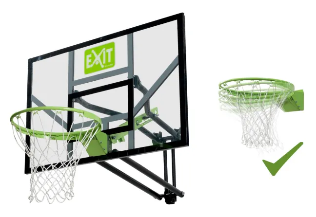 EXIT Galaxy Basketballkorb zur Wandmontage mit Dunkring - grün/schwarz
