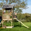 EXIT Holzspielhaus Panorama 500 mit Rutsche und Sandkasten