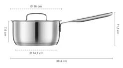 FISKARS All Steel Stieltopf 1,5 l mit Deckel