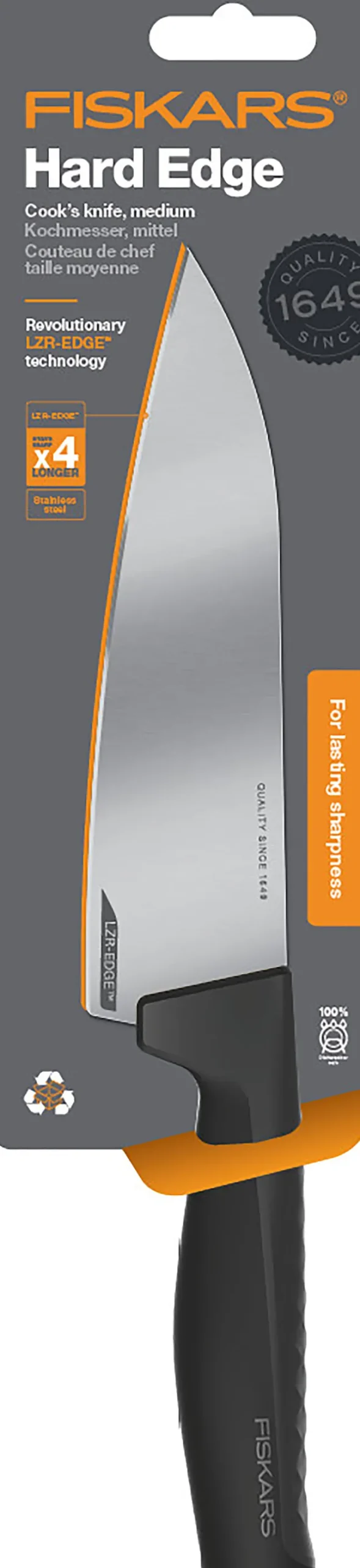 FISKARS Hard Edge Kochmesser mittel