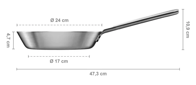 FISKARS Norden Steel Bratpfanne 24 cm unbeschichtet
