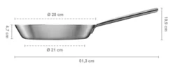 FISKARS Norden Steel Bratpfanne 28 cm unbeschichtet