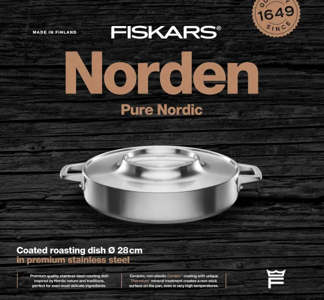 FISKARS Norden Steel Bräter 28 cm beschichtet