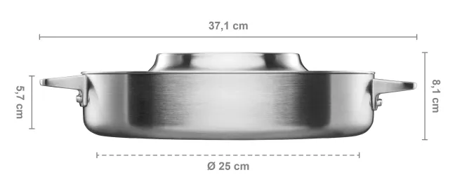 FISKARS Norden Steel Bräter 28 cm beschichtet
