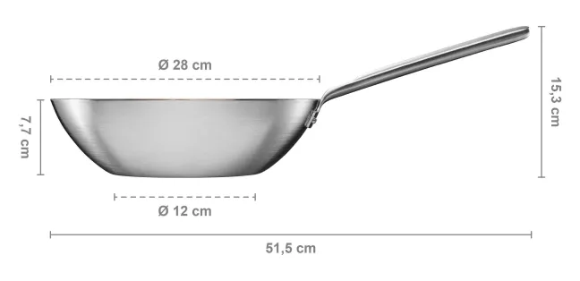 FISKARS Norden Steel Wok 28 cm beschichtet