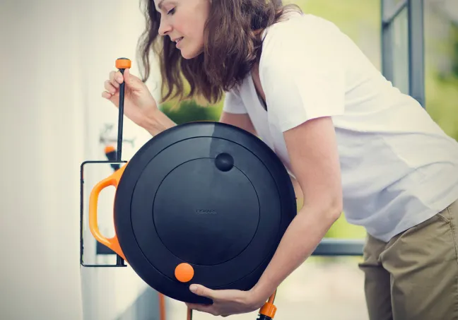 FISKARS Waterwheel S Schlauchtrommel mit Wandhalterung (All-Inklusive-Set) Sale
