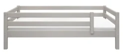 FLEXA Classic Bett 90x200cm mit 3/4 Absturzsicherung grau lasiert
