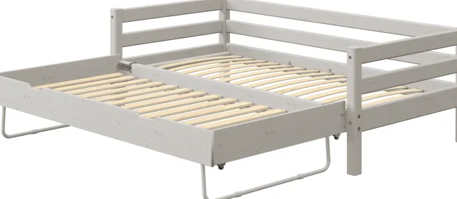 FLEXA Classic Bett 90x200cm mit Ausziehbett grau lasiert