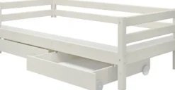 FLEXA Classic Bett 90x200cm mit 2 Schubladen weiß lasiert
