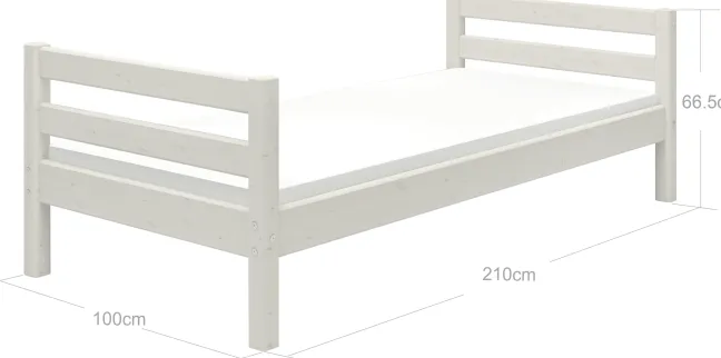 FLEXA Classic Bett 90x200cm weiß lasiert