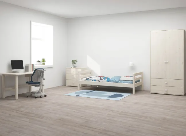 FLEXA Classic Bett 90x200cm weiß lasiert
