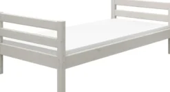 FLEXA Classic Casa Hochbett mit senkrechter Leiter weiß lasiert