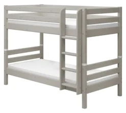 FLEXA Classic Etagenbett mit senkrechter Leiter grau lasiert