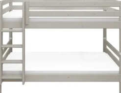FLEXA Classic Etagenbett mit senkrechter Leiter grau lasiert