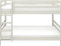 FLEXA Classic Etagenbett mit senkrechter Leiter weiß lasiert