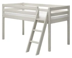 FLEXA Classic Halbhohes Bett mit Schrägleiter weiß lasiert Sale