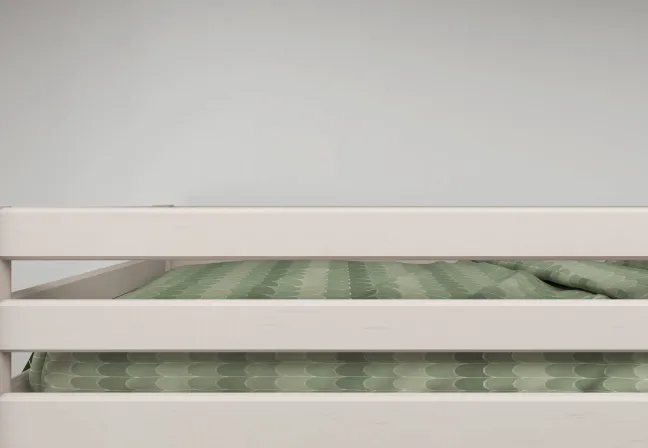 FLEXA Classic Hochbett mit senkrechter Leiter grau lasiert