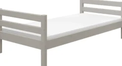 FLEXA Classic Hochbett mit senkrechter Leiter grau lasiert