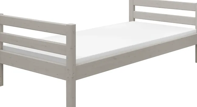 FLEXA Classic Hochbett mit senkrechter Leiter grau lasiert