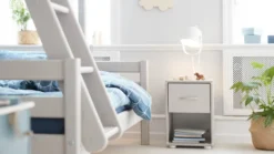 FLEXA Classic Kombietagenbett mit Schrägleiter weiß lasiert