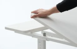 FLEXA Evo Schreibtisch geteilte Tischplatte weiß 82-50147