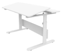FLEXA Evo Schreibtisch geteilte Tischplatte weiß 82-50147