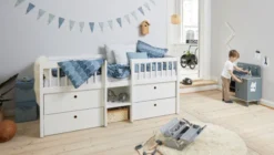 FLEXA Freja Bett 90x200cm weiß lackiert Sale